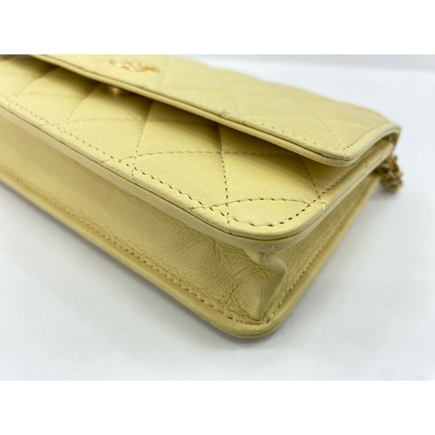 CHANEL Mini matrasse Shoulder Bag yellow WS33827