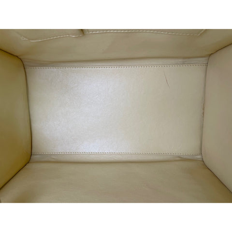 CELINE Luggage micro Tote Bag yellow WS33839