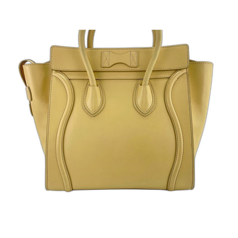 CELINE Luggage micro Tote Bag yellow WS33839