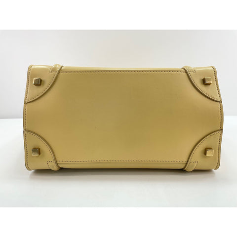 CELINE Luggage micro Tote Bag yellow WS33839