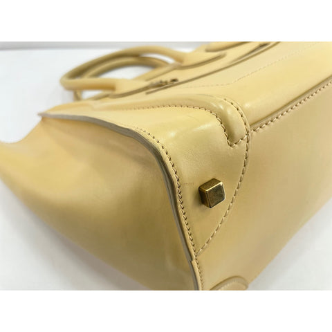 CELINE Luggage micro Tote Bag yellow WS33839