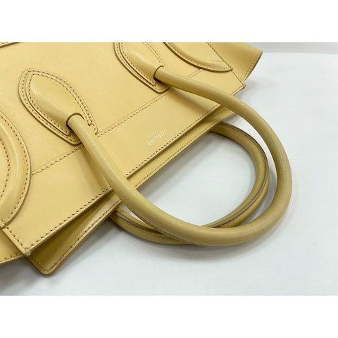 CELINE Luggage micro Tote Bag yellow WS33839