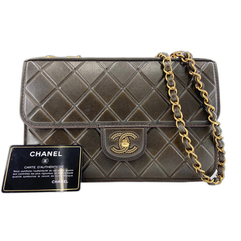 CHANEL Matrasse Shoulder Bag Brown WS33841