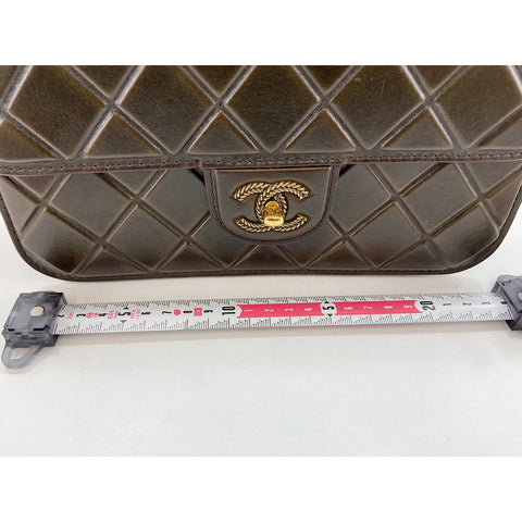 CHANEL Matrasse Shoulder Bag Brown WS33841