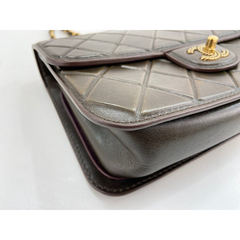 CHANEL Matrasse Shoulder Bag Brown WS33841