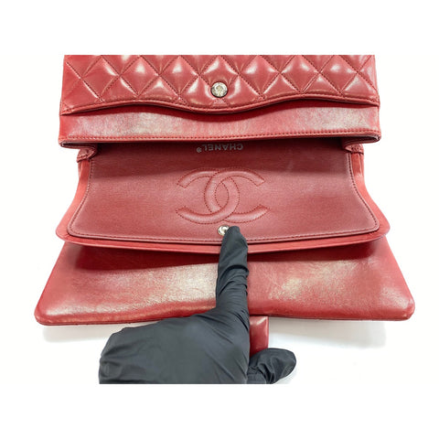 CHANEL Matrasse 25 Shoulder Bag Red WS33842
