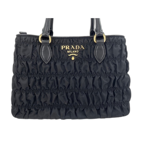 PRADA Gathered Handbag black WS33851