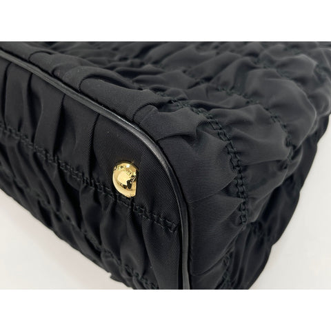 PRADA Gathered Handbag black WS33851
