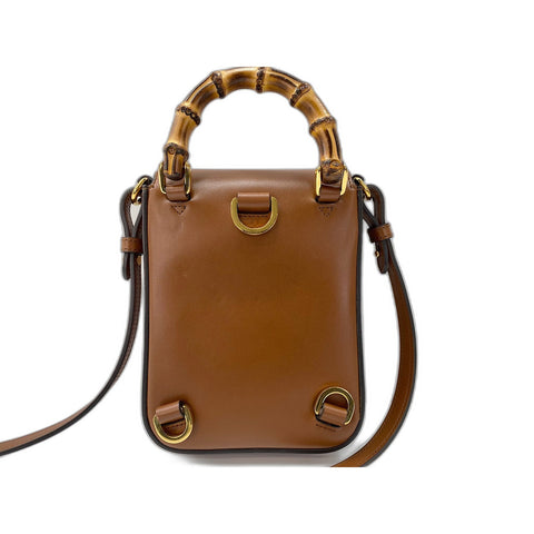 GUCCI Bamboo Shoulder Bag Brown WS33858