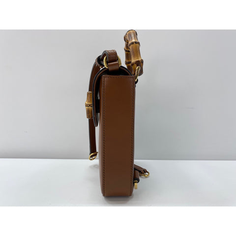 GUCCI Bamboo Shoulder Bag Brown WS33858