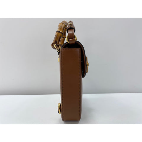GUCCI Bamboo Shoulder Bag Brown WS33858