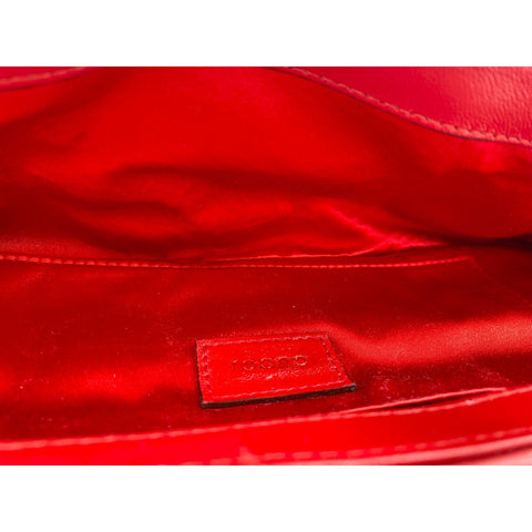 GUCCI Horsebit Shoulder Bag Red WS33862