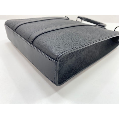 LOUIS VUITTON Sac Plat Cloth Shoulder Bag black WS33868
