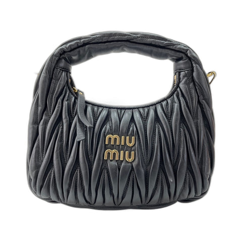 Miu Miu Wonder Hobo Bag Shoulder Bag black WS33870