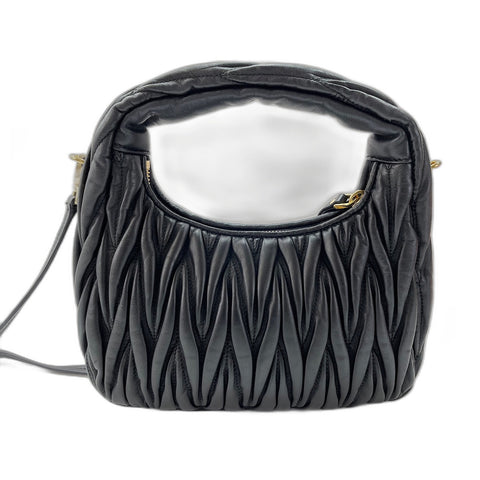 Miu Miu Wonder Hobo Bag Shoulder Bag black WS33870