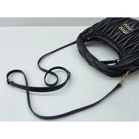 Miu Miu Wonder Hobo Bag Shoulder Bag black WS33870