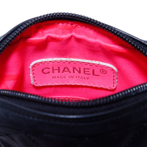 Chanel Mini Cambon Schulter 2004-2005 Umhängetasche Kalb Schwarz WS3387