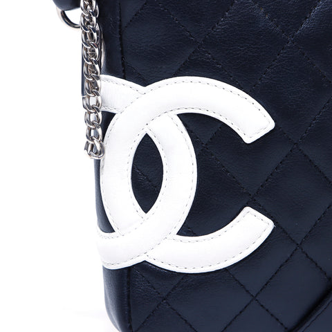 シャネル CHANEL ミニ カンボン ショルダー 2004-2005年 ショルダーバッグ カーフ ブラック WS3387