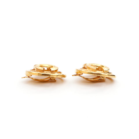 Chanel Coco Mark 1994 Boucles d'oreilles GP Gold WS3389