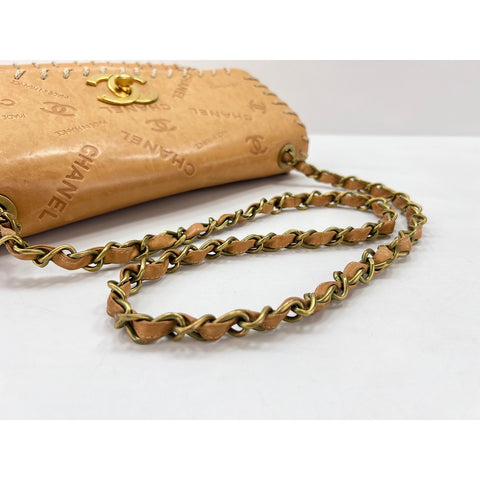 CHANEL Big Mato Lasse Shoulder Bag beige WS33913