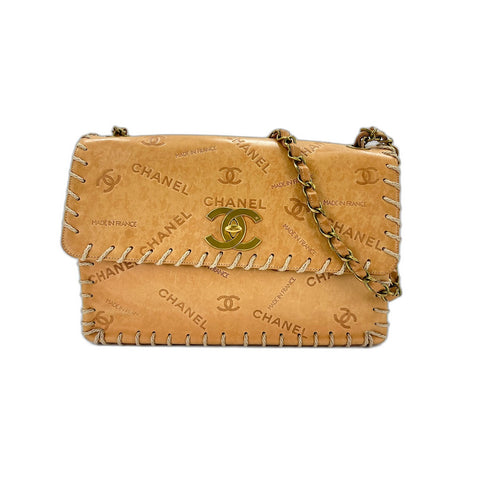 CHANEL Big Mato Lasse Shoulder Bag beige WS33913