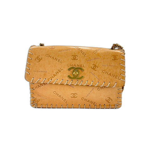 CHANEL Big Mato Lasse Shoulder Bag beige WS33913