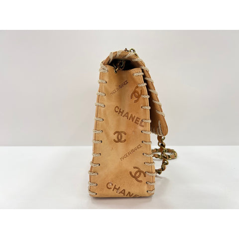CHANEL Big Mato Lasse Shoulder Bag beige WS33913