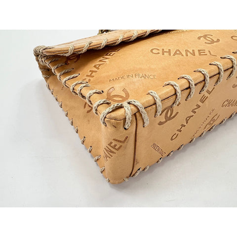 CHANEL Big Mato Lasse Shoulder Bag beige WS33913