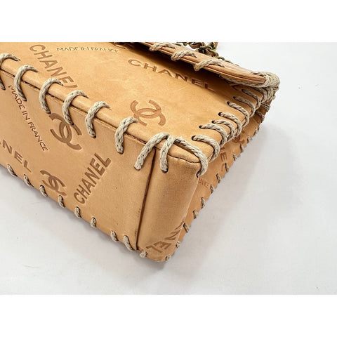 CHANEL Big Mato Lasse Shoulder Bag beige WS33913