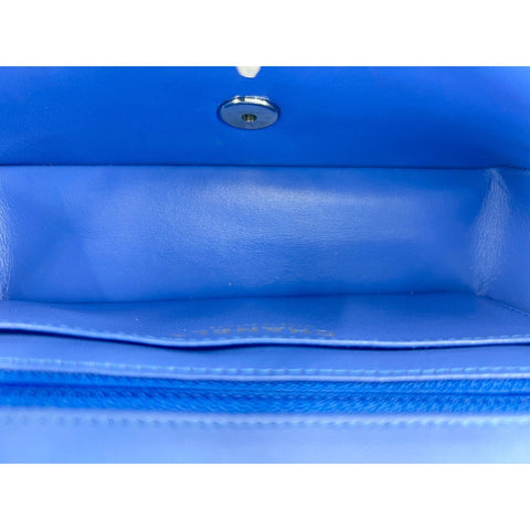 CHANEL Mini matrasse Shoulder Bag blue WS33914