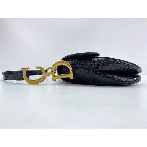 Christian Dior saddle Shoulder Bag black WS33915