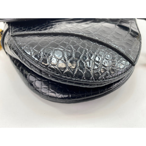 Christian Dior saddle Shoulder Bag black WS33915