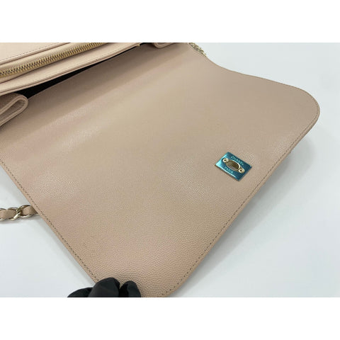 CHANEL business affinity Shoulder Bag beige WS33936