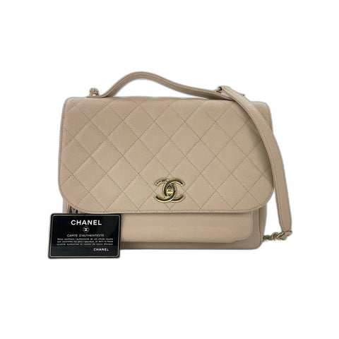 CHANEL business affinity Shoulder Bag beige WS33936