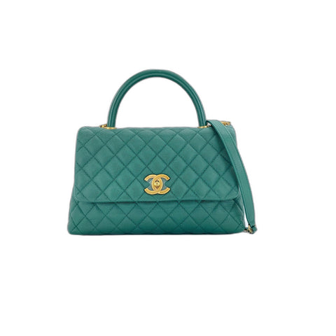CHANEL Coco Handle S Handbag green WS33937