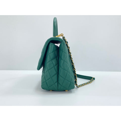 CHANEL Coco Handle S Handbag green WS33937