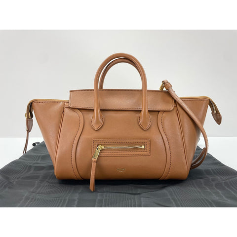 CELINE Little Luggage Handbag Brown WS33952