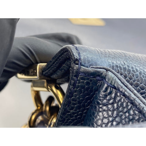 CHANEL Boy Chanel Large Shoulder Bag Navy WS33957