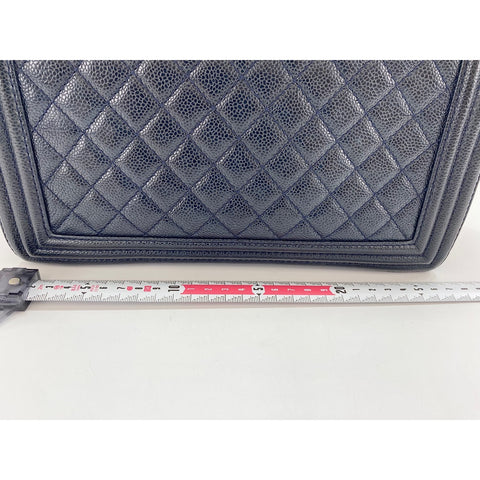 CHANEL Boy Chanel Large Shoulder Bag Navy WS33957