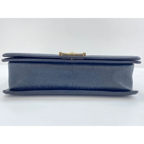 CHANEL Boy Chanel Large Shoulder Bag Navy WS33957
