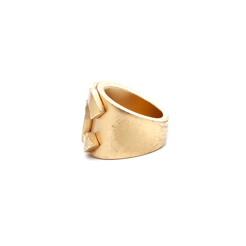 Chanel Coco Mark Size 14 2001 Ring GP Gold WS3396