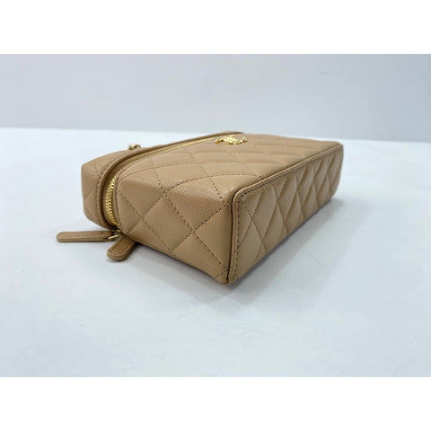 CHANEL Matrasse Shoulder Bag beige WS33971
