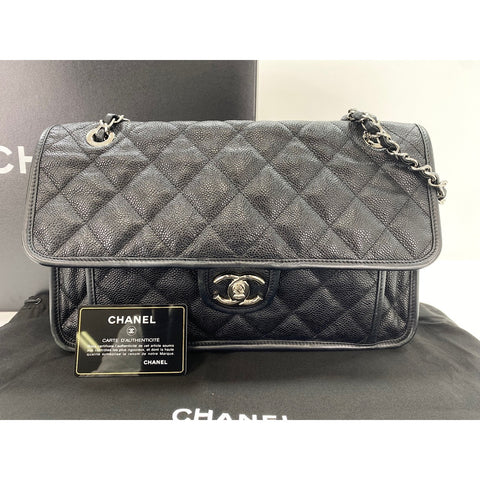 CHANEL French Riviera 31 Shoulder Bag black WS33976