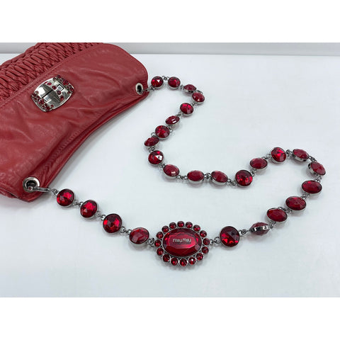 Miu Miu Materasse Shoulder Bag Red WS33978