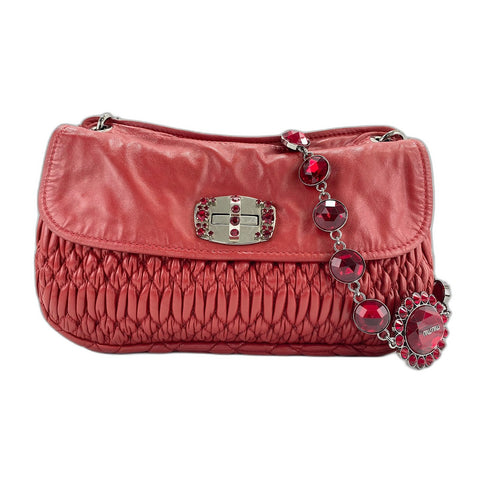 Miu Miu Materasse Shoulder Bag Red WS33978