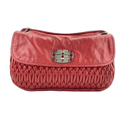 Miu Miu Materasse Shoulder Bag Red WS33978