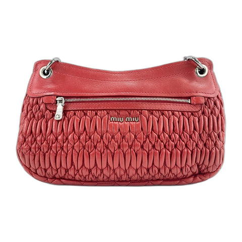 Miu Miu Materasse Shoulder Bag Red WS33978