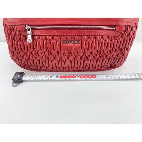 Miu Miu Materasse Shoulder Bag Red WS33978