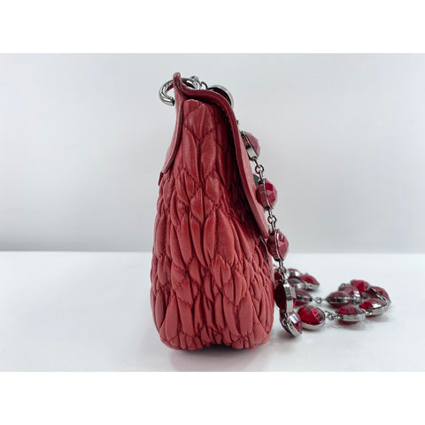 Miu Miu Materasse Shoulder Bag Red WS33978