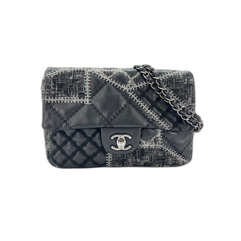 CHANEL patchwork Shoulder Bag black WS33992